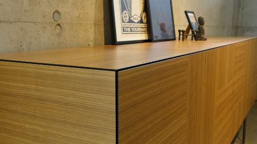 Veneered work of art for the living room. Photo: IFN/Kettnaker